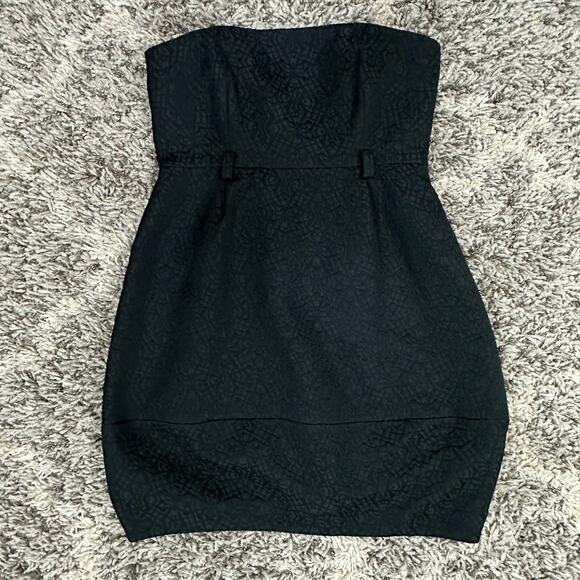 Theory Maryanna Puzzle Jacquard Textured Sheath Mini Little Black Dress 8 M LBD - Picture 1 of 10